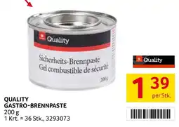 Transgourmet Quality Gastro-Brennpaste Angebot