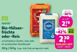 Denn's Biomarkt DAVERT Bio-Hülsenfrüchte oder -Reis Angebot