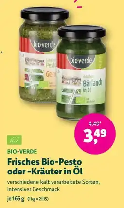 Denn's Biomarkt Bio-Verde Frisches Bio-Pesto oder -Kräuter in Öl Angebot