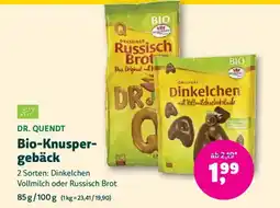 Denn's Biomarkt DR. QUENDT Bio-Knusper-gebäck Angebot