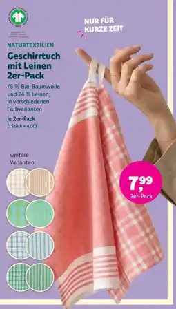 Denn's Biomarkt Geschirrtuch mit Leinen Angebot