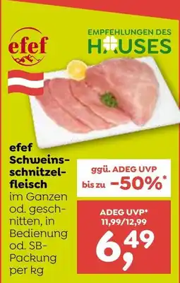 ADEG efef Schweins schnitzel fleisch Angebot