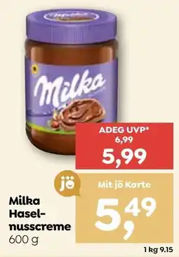 ADEG Milka Haselnusscreme Angebot
