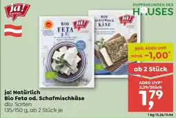 ADEG ja! Natürlich Bio Feta od. Schafmischkäse Angebot