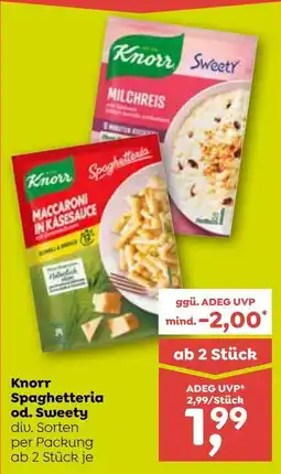 ADEG Knorr Spaghetteria od. Sweety Angebot