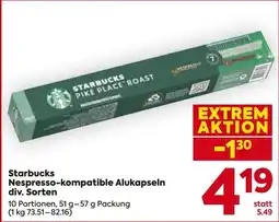 Billa Starbucks Nespresso-kompatible Alukapseln Angebot