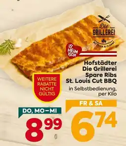 Billa Hofstädter Die Grillerei Spare Ribs St. Louis Cut BBQ Angebot
