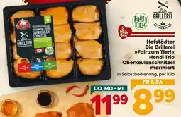 Billa Hofstädter Die Grillerei Hendli Trio Oberkeulenschnitzel mariniert Angebot