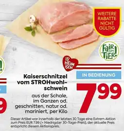 Billa Kaiserschnitzel vom STROHwohl-schwein Angebot