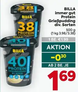 Billa Billa Protein Grießpudding Angebot