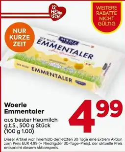 Billa Woerle Emmentaler Angebot