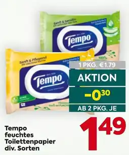 Billa Tempo feuchtes Toilettenpapier Angebot