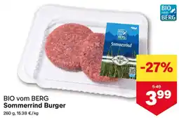 MPreis Bio vom berg sommerrind burger Angebot