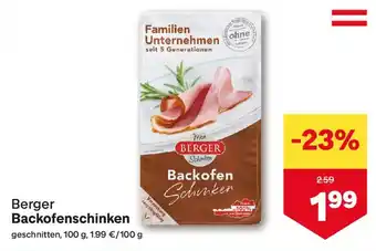MPreis Berger backofenschinken Angebot