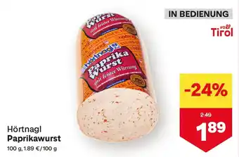 MPreis Hörtnagl paprikawurst Angebot