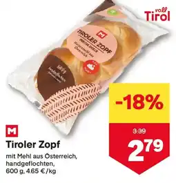 MPreis Tiroler zopf Angebot