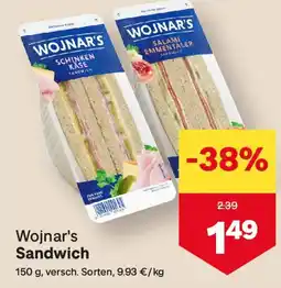MPreis Wojnar's sandwich Angebot