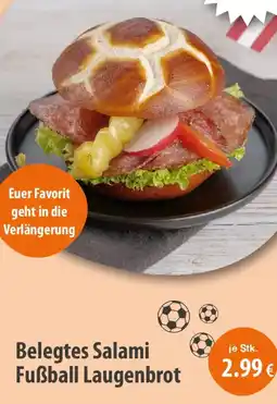 MPreis Belegtes salami fußball laugenbrot Angebot