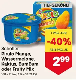 MPreis Schöller pirulo mango, wassermelone, kaktus, bumbum oder fruity mix Angebot