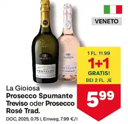 MPreis La gioiosa prosecco spumante treviso oder prosecco rosé trad Angebot