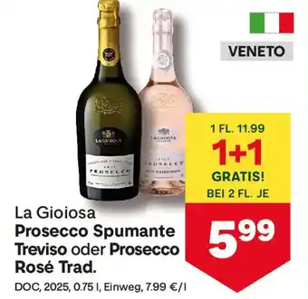 MPreis La gioiosa prosecco spumante treviso oder prosecco rosé trad Angebot