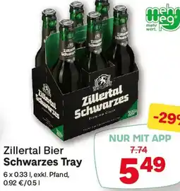 MPreis Zillertal bier schwarzes tray Angebot