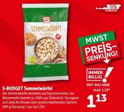 Interspar S-BUDGET Semmelwürfel Angebot