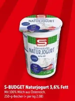Interspar S-Budget Naturjogurt Angebot