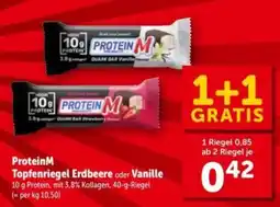 Interspar ProteinM Topfenriegel Erdbeere oder Vanille Angebot