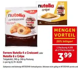 Interspar Ferrero Nutella Croissant Angebot