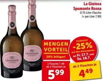 Interspar La Gioiosa Spumante Rosea Angebot