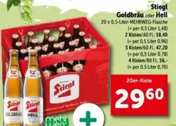 Interspar Stiegl Goldbräu oder Hell Angebot