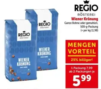 Interspar Regio Rösterei Wiener Krönung Angebot