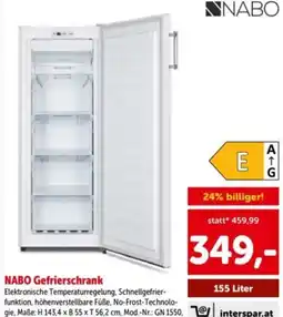 Interspar NABO Gefrierschrank Angebot