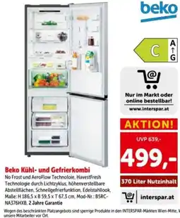 Interspar Beko Kühl- und Gefrierkombi Angebot