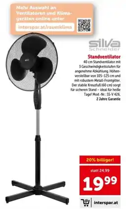 Interspar Silva Schneider Standventilator Angebot
