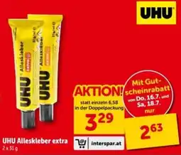 Interspar UHU Alleskleber extra Angebot