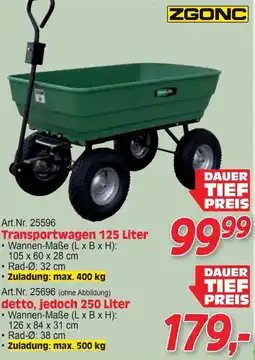 Zgonc ZGONC Transportwagen 125 Liter Angebot
