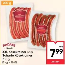 Maximarkt Radatz XXL Käsekrainer oder Scharfe Käsekrainer Angebot