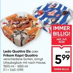 Maximarkt Ledo Quattro Eis oder Frikom Kapri Quattro Angebot