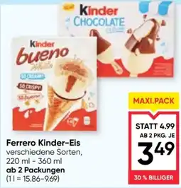 Maximarkt Ferrero Kinder-Eis Angebot