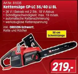 Zgonc Kettensäge GP-LC 36/40 Li BL Angebot