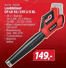Zgonc Kärcher Laubbläser GP-LB 36/230 Li E BL Angebot