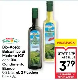 Maximarkt Bio-Aceto Balsamico di Modena IGP oder Bio-Condimento Bianco Angebot