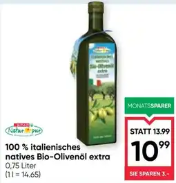 Maximarkt SPAR Natur pur 100 % italienisches natives Bio-Öl extra Angebot