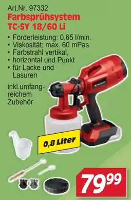 Zgonc Farbsprühsystem TC-SY 18/60 Li Angebot