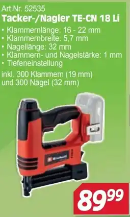 Zgonc Tacker-/Nagler TE-CN 18 Li Angebot