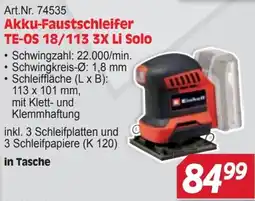 Zgonc Akku-Faustschleifer TE-OS 18/113 3X Li Solo Angebot
