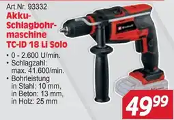 Zgonc Akku-Schlagbohrmaschine TC-ID 18 Li Solo Angebot