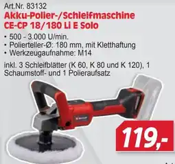 Zgonc Akku-Polier-/Schleifmaschine CE-CP 18/180 Li E Solo Angebot